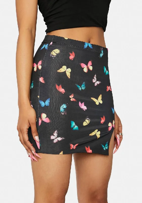 Women's Outdoor Attire Butterfly Stages Mini Skirt