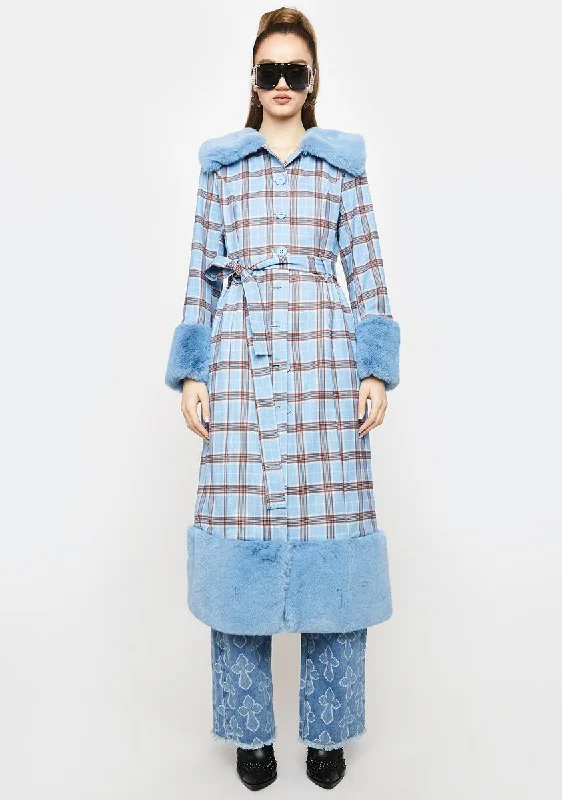 Women's Effortless Casual Outfit Love Goes On Plaid Coat