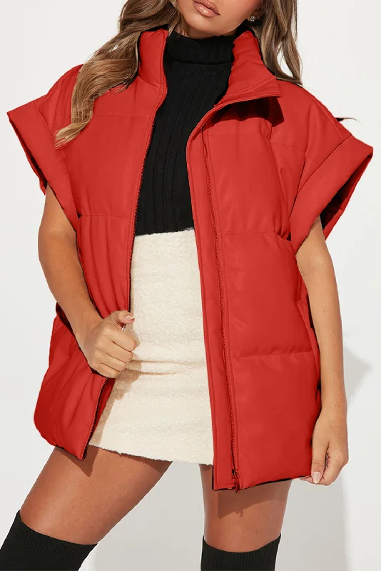 Modern Women's Outfit Hot Girl Cozzi Puffer Vest