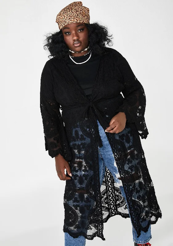 Women's Transitional Outfit Going Atomic Realm Lace Kimono