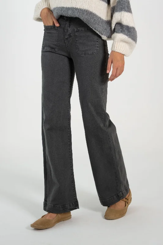 Women's Activewear Apparel MATILDA PANTS // DARK GREY