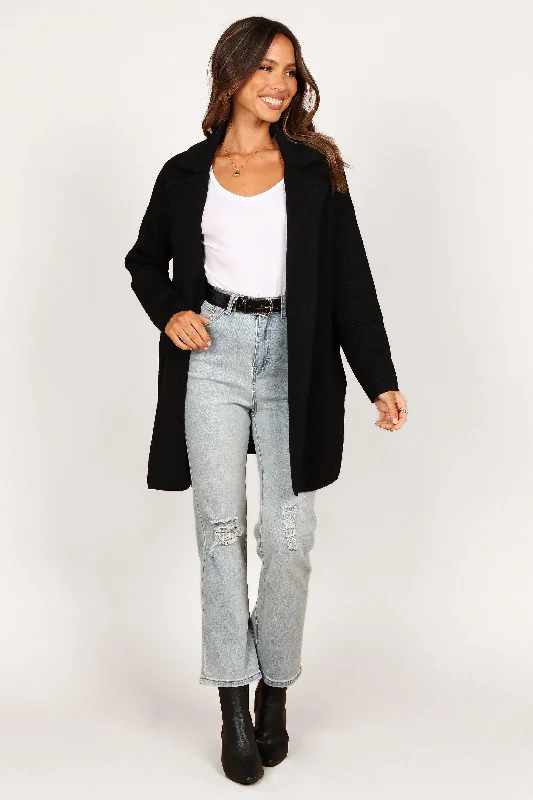 Women's Vacation Outfit Set Lenore Coatigan - Black