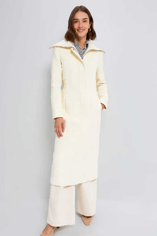 Comfortable Women's Clothing Cream Clarice Wool Coat