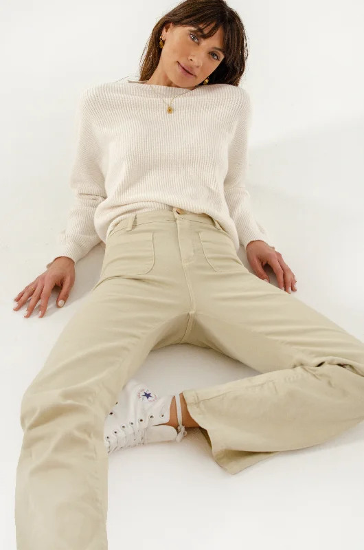 Women's Cozy Clothes CECILIA PANTS // BEIGE