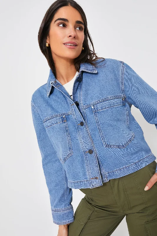 Women's Cozy Outfit For Lounging Indigo Clair Barnabe Jacket