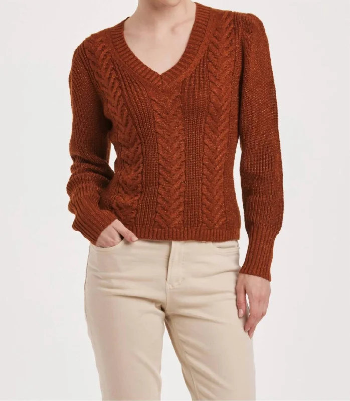 Casual Outfit For Women Thalia Sweater In Roasted Pecan