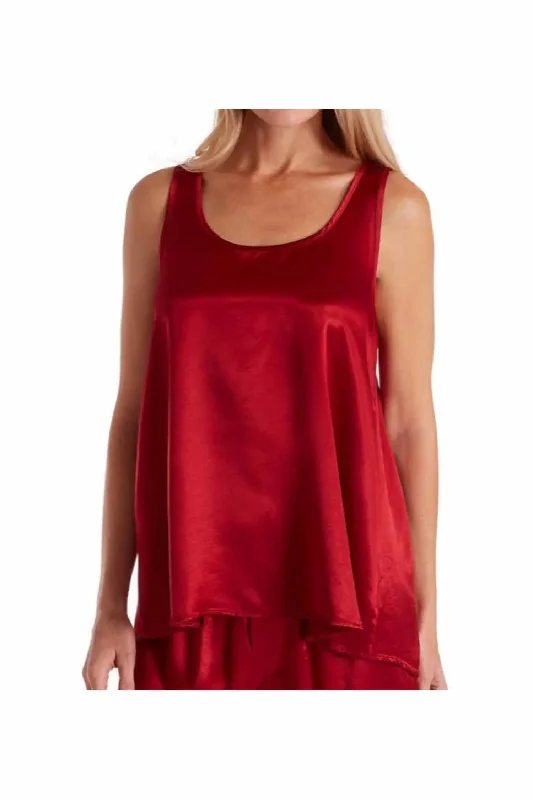 Women's Elegant Formal Outfit Blush -Laura Satin In Red