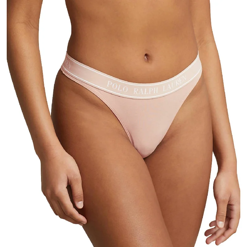 Women's Evening Attire Essentials Thong Panty In Clay