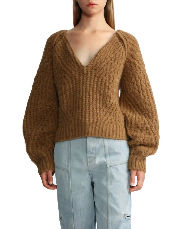 Women's Party Outfit Idala Sweater In Camel