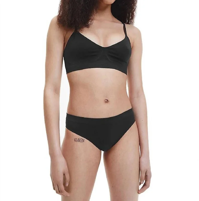 Women's Sporty Clothes Bonded Flex Lightly Lined Bralette In Black