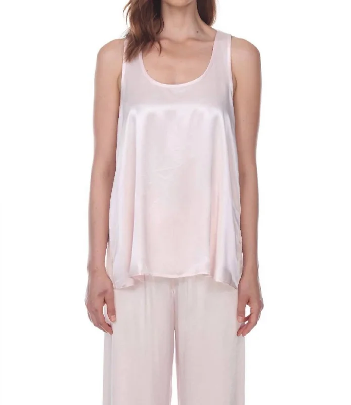 Women's Trendy Casual Outfit Blush -Laura Satin In Pale Pink