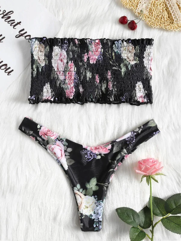 Black with Pink Floral