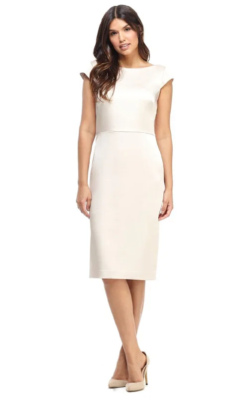 Online Impressions Boutique Maggy London - G4182MSC Cap Sleeve Twisted Back Knee Length Dress