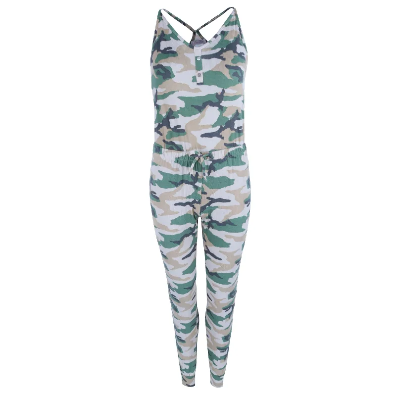 Casual Garments For Women Women's Camo Print Knit Pajama Jumper