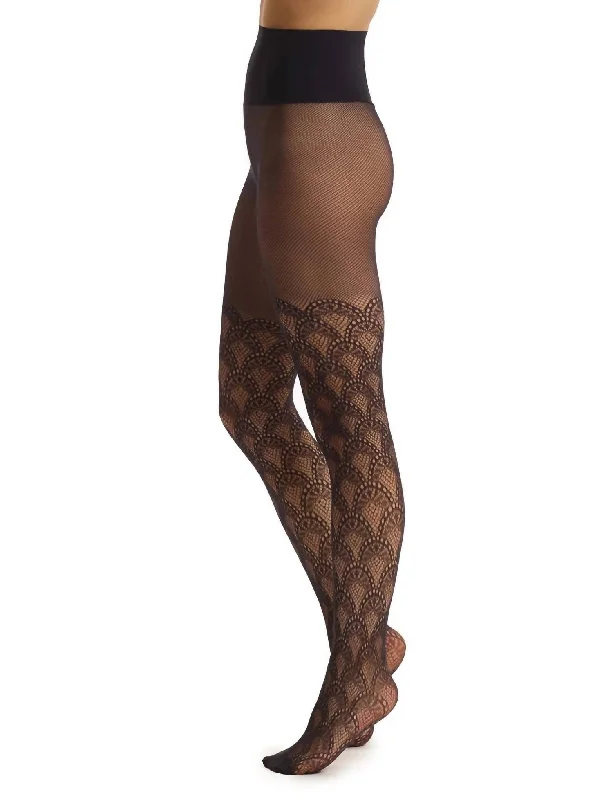 Women's Luxury Attire Marais Faux Thigh High Tight In Black