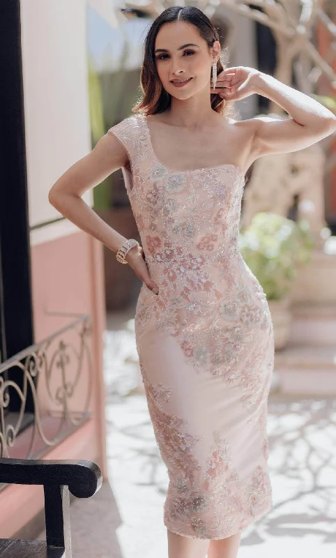 Trendsetter's Closet Terani Couture 232C1125 - Beaded Knee-Length Dress