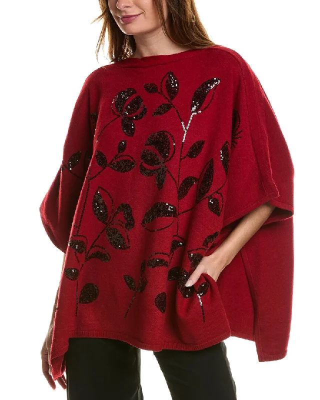 Women's Formal Apparel Anne Klein Floral Sequin Poncho