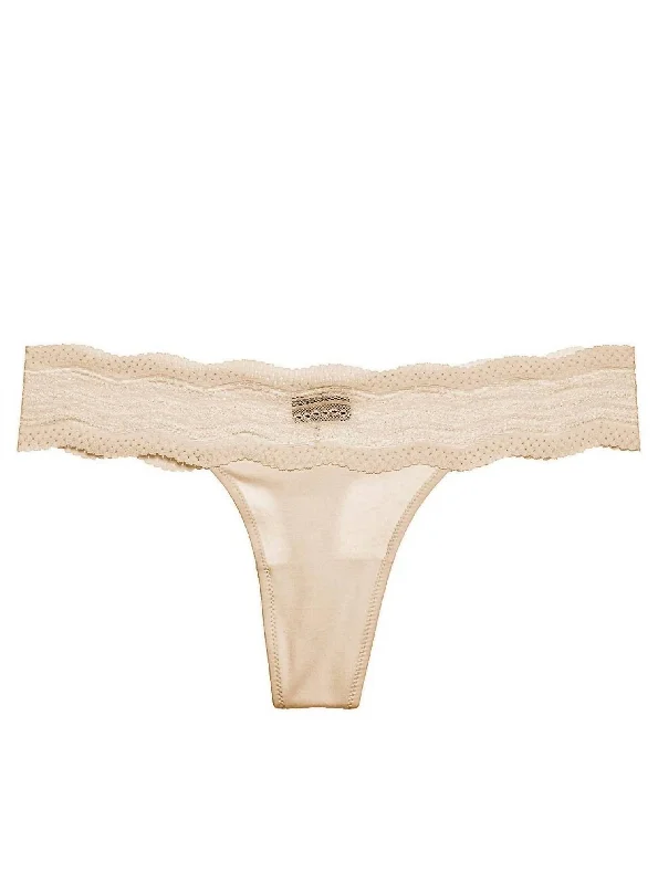 Chic Women's Attire Women's Dolce Thong Panty In Blush