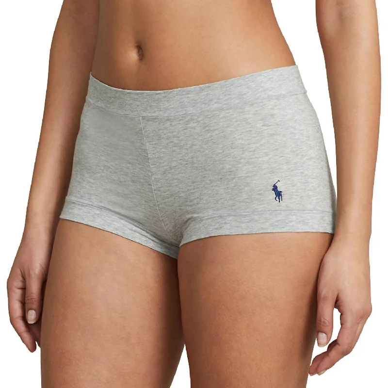 Women's Effortless Casual Outfit Mid Rise Girl Shorts In Heather Grey