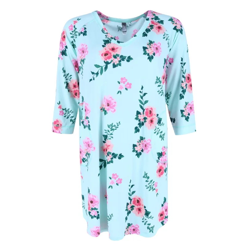 Women's Formal Event Attire Women's Large Flower Pajama Sleep Shirt
