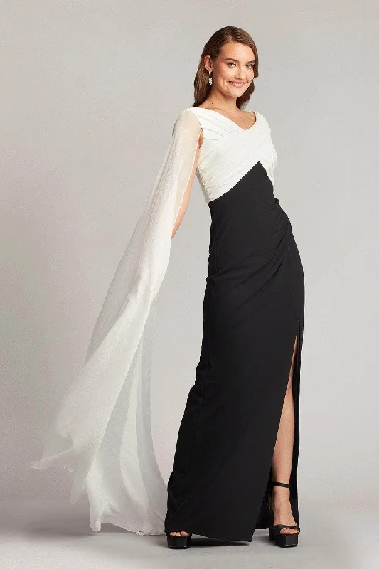 Outlet Clothing Tadashi Shoji BOS22026LX - Cape-Sleeve Dress