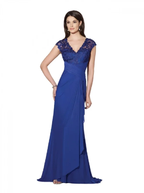Clearance Sale Online Cameron Blake - 214690SC Long Lace Cap Sleeve Dress