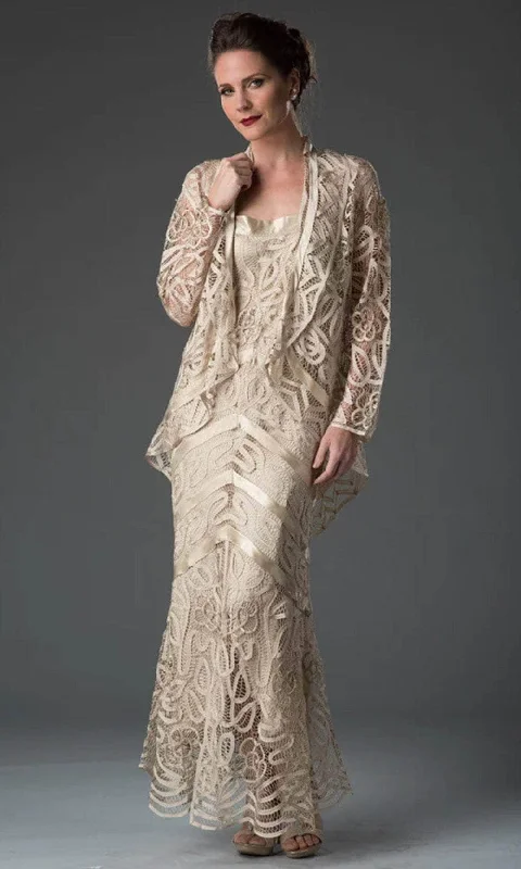 Everyday Fashion Soulmates D7069 -Sleeveless Tea-Length Dress