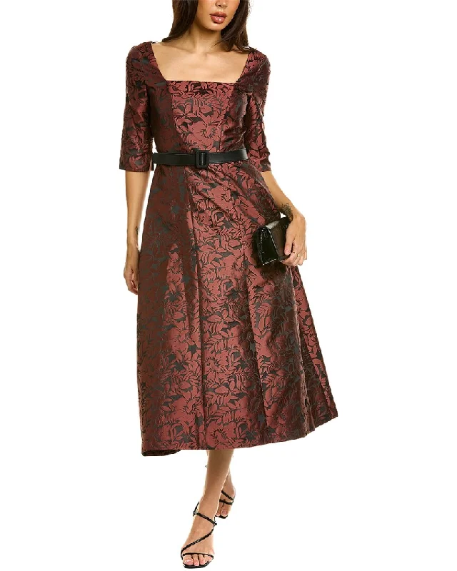 Versatile Style Wardrobe Kay Unger Elania Tea-Length Dress