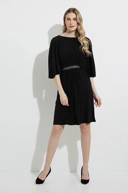 Fast Fashion Favorites Joseph Ribkoff Flutter Sleeve Knee Length Dress