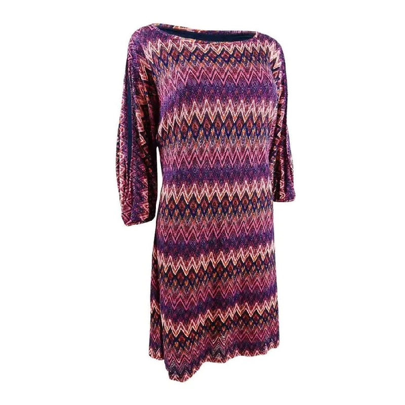 Limited Time Special Offer Trina Turk Women's Nature Split-Sleeve Dress (M, Multi)