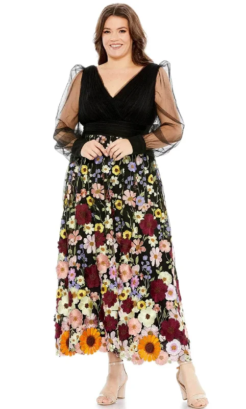 Women Clothes Mac Duggal 68205 - Tea Length Dress
