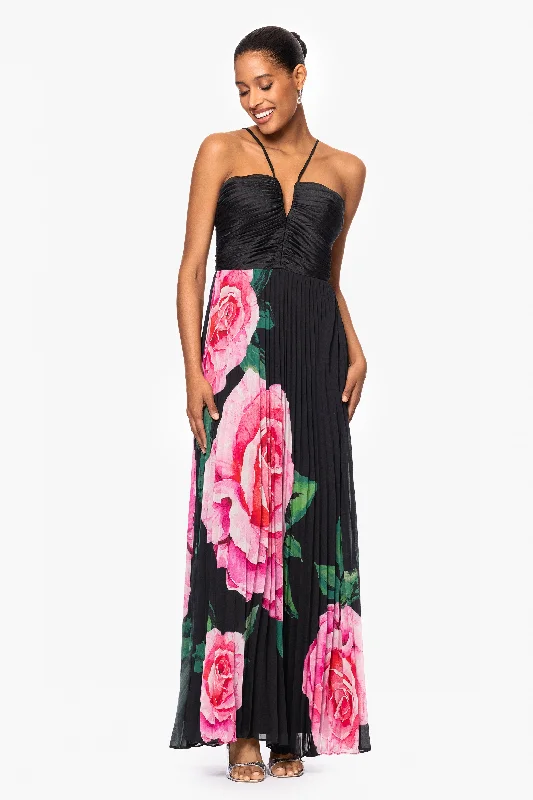 Special Occasion Wear "Margaux" Chiffon Printed Floor Length Dress