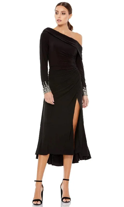Budget Friendly Fashion Ieena Duggal 264851 - Jeweled Tea Length Dress