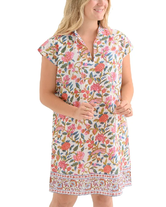 Bold Fashion Pomegranate Cap Sleeve Dress