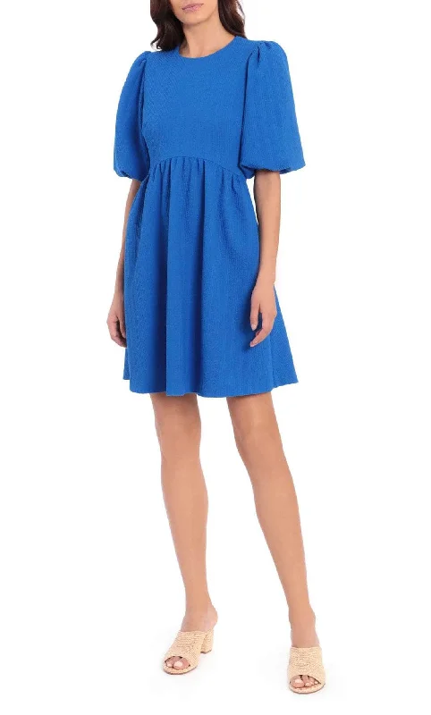Pastel Styles Maggy London G4879M - Puff Sleeve Dress