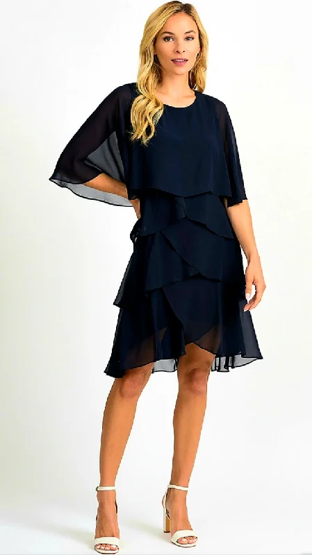 Casual Chic Joseph Ribkoff Long Sleeves Knee Length Dress