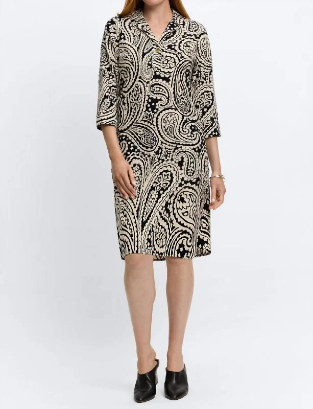 Exclusive Discount Sloane Corduroy 3/4 Sleeve Dress In Paisley
