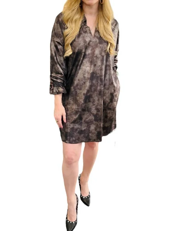 Your Timeless Wardrobe Awaits Animal Print Dress In Black
