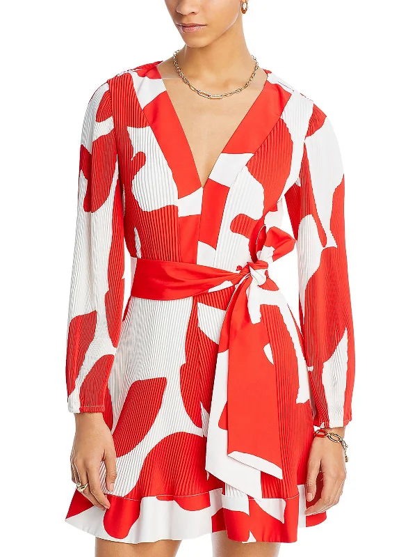 Limited Stock, Big Discounts Womens Printed Mini Fit & Flare Dress