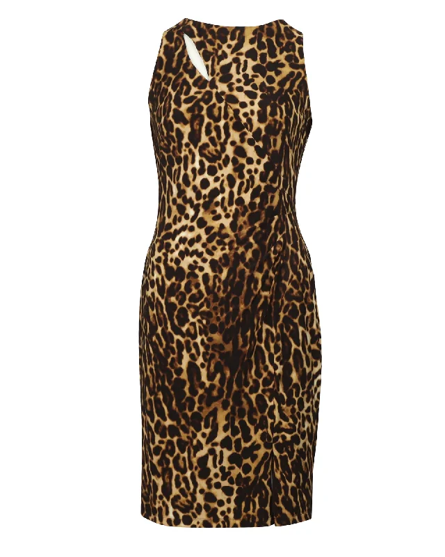 Modern Casual Clothing Ralph Lauren Leopard Print Dress in Multicolor Polyester