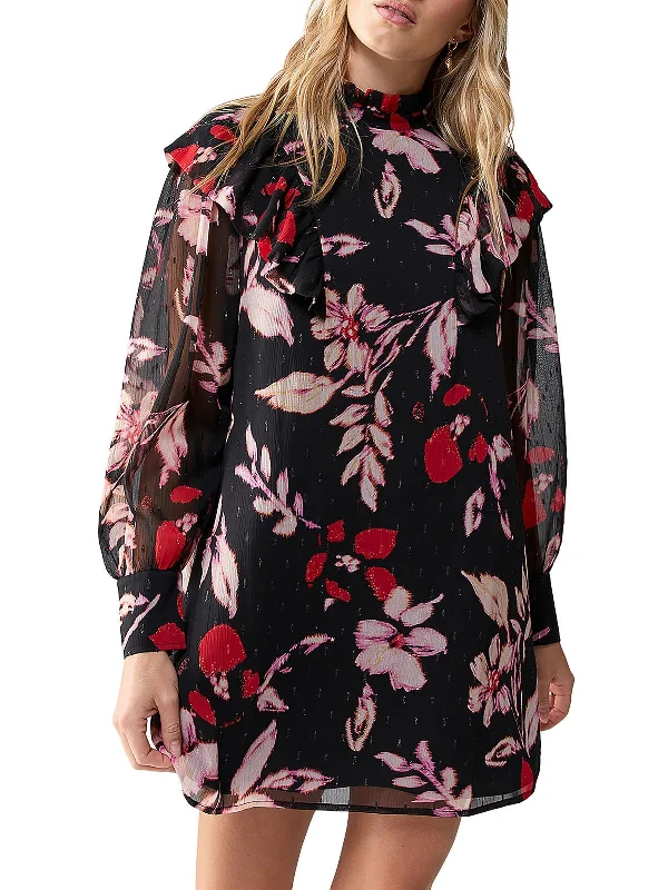 Exclusive Sale Twice As Cute Womens Metallic Mini Babydoll Dress