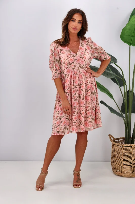 Trendsetter's Closet Jane James Juniper Balloon Sleeve Dress Spring Floral