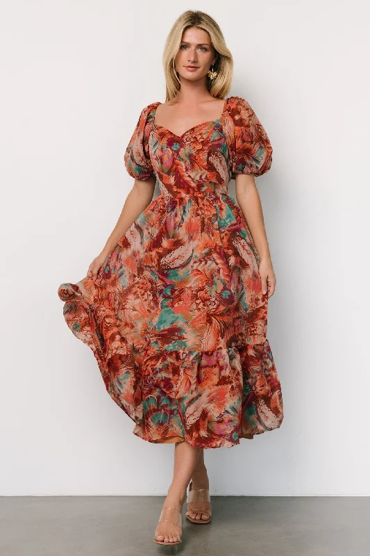 Fashion Essentials Ferentino Puff Sleeve Dress | Multi
