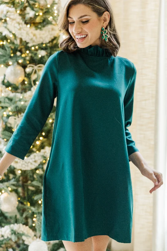 Get The Latest Trends This Is It Emerald Green Swing Dress