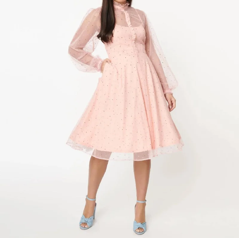 Trendy Street Style Attire Leota Swing Dress In Peach
