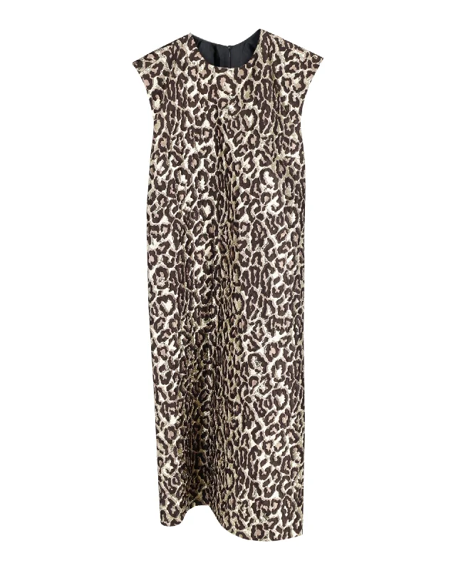 From Casual To Classy Rochas Cap Sleeve Dress in Animal Print Cotton