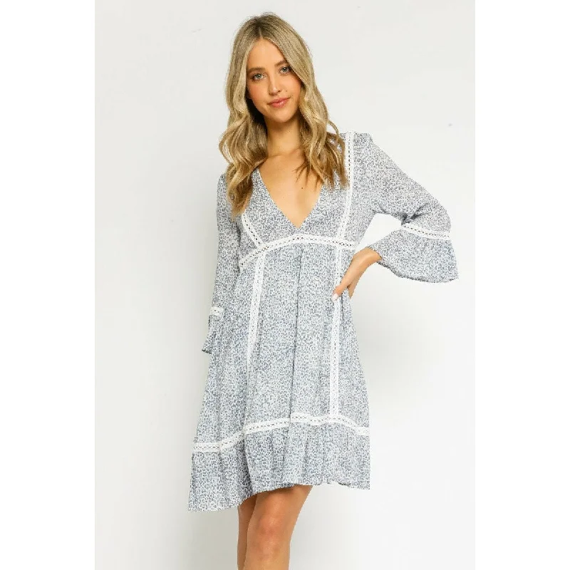 Style Without Limits Leopard Bell Sleeve Dress