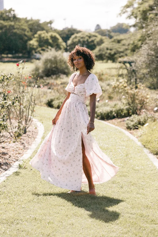 Limited Time Offer Chloe Puff Sleeve Dress - Chloe Print