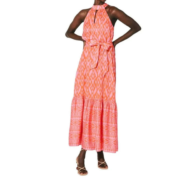 High End Women's Wear Janice Ankle Dress In Jaipur Ikat