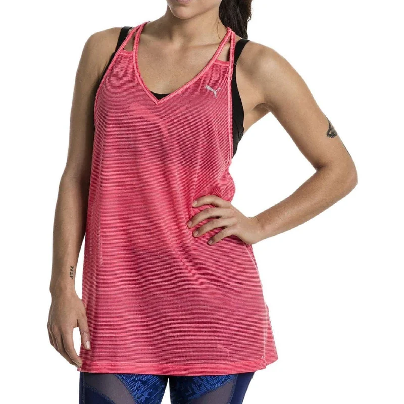 Women's Contemporary Apparel Puma Mesh It Up Womens Training Layer Vest Tank Top - Pink